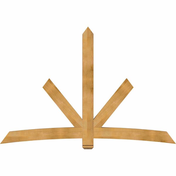 Ekena Millwork Alberta Rough Sawn Timber Gable Bracket, Western Red Cedar, 96"W x 64"H x 4"D x 6"F, 16/12 Pitch GBW096X64X0406ALB00RWR - main